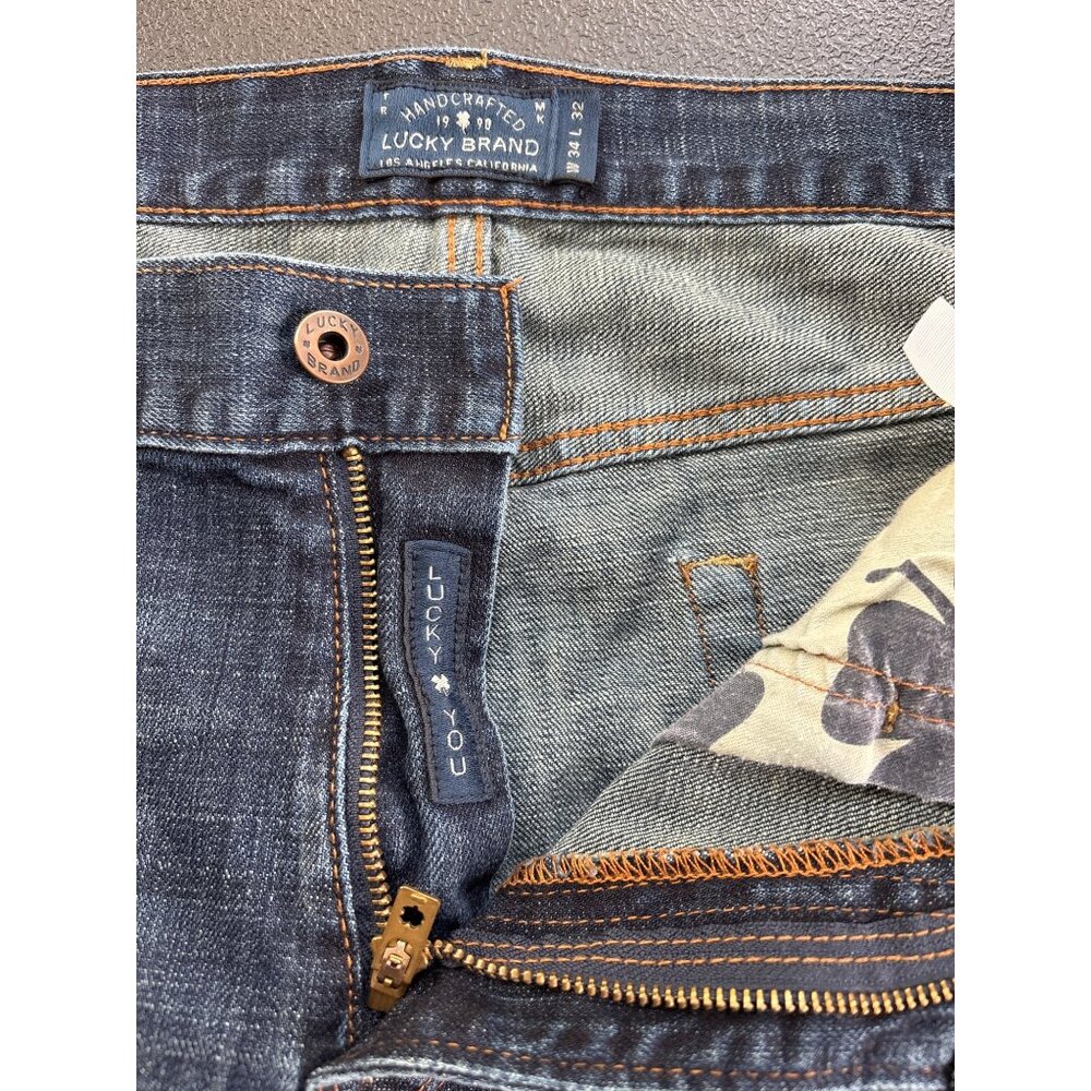 Lucky Brand Men's Blue Denim 221 Original Straight Jeans 34x32 - Picture 4 of 12